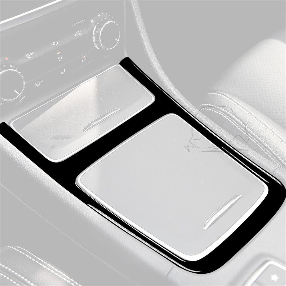 Gloss Black Center Console Storage Box Cover for Benz A GLA CLA Class W176 13-19