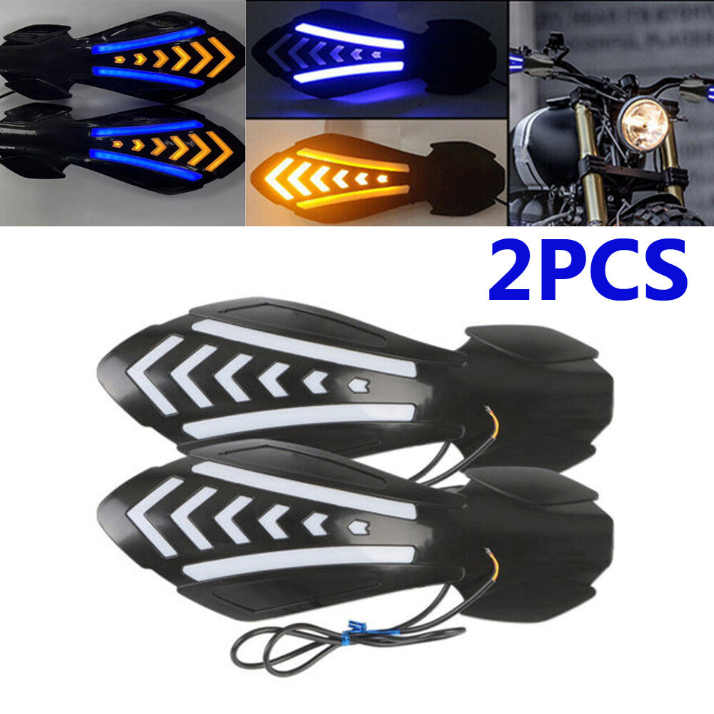 1 pair of motorcycle handguards, windshield protectors, and LED turn signals