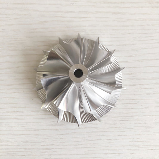 T04S 409535-0007 57.10/76.07mm 7+7blades Performance billet compressor wheel
