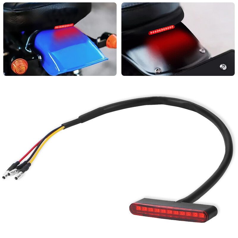 for Mini 11 LED Motorcycle ATV Bike Rear Tail Running Stop Brake Light Lamp Red 12V