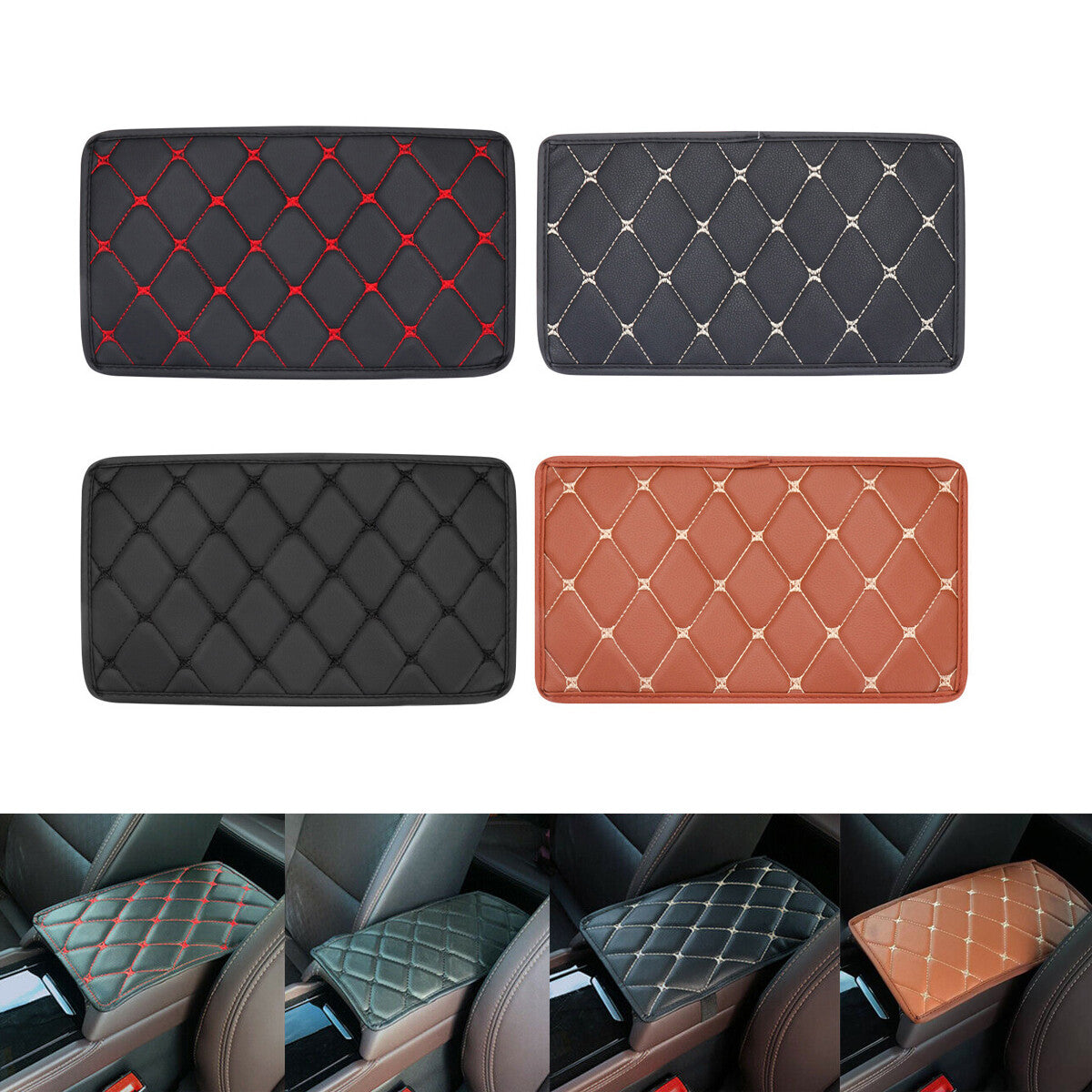 Universal Car Armrest Cushion Protector Cover, Center Console Box Protector Accessories