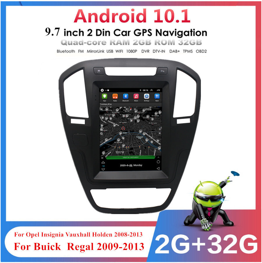 9.7Android10.1 2+32G Car Stereo Radio GPS Navi Player for Buick Regal 2009-13