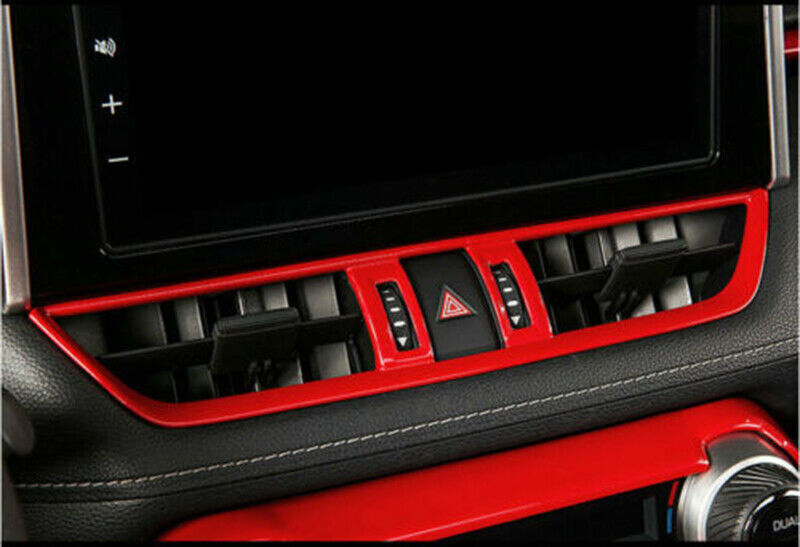 for Toyota RAV4 2019-2023 Red Inner Central Console Air Outlet Vent Frame Trim