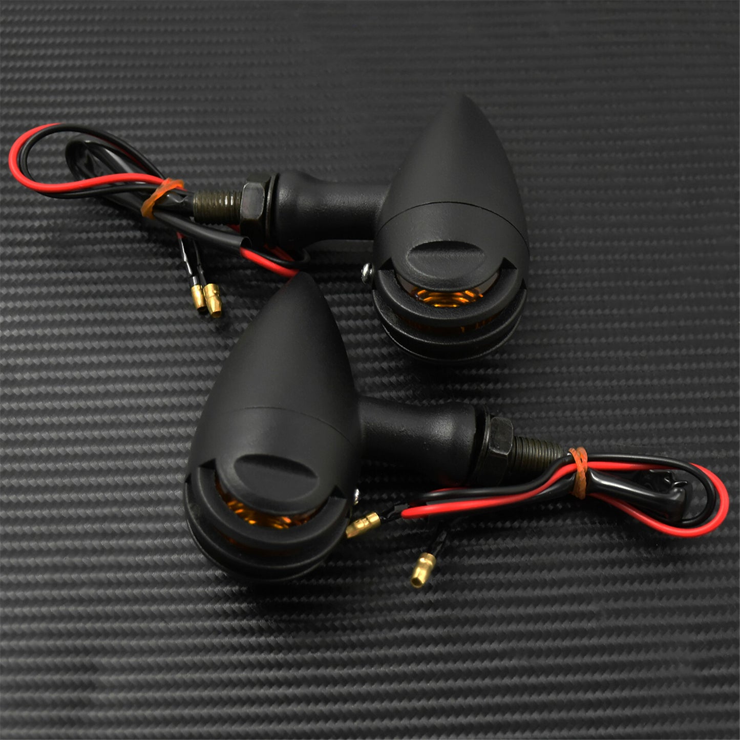 2X 10mm Motorcycle Turn Signal Blinker Indicator Light Amber Fit for Harley Dyna