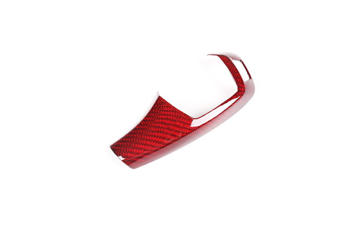Red Carbon Gear Shift Knob Trim for BMW X5 E70 X6 E71 08-13 5 Series E60 2008-10