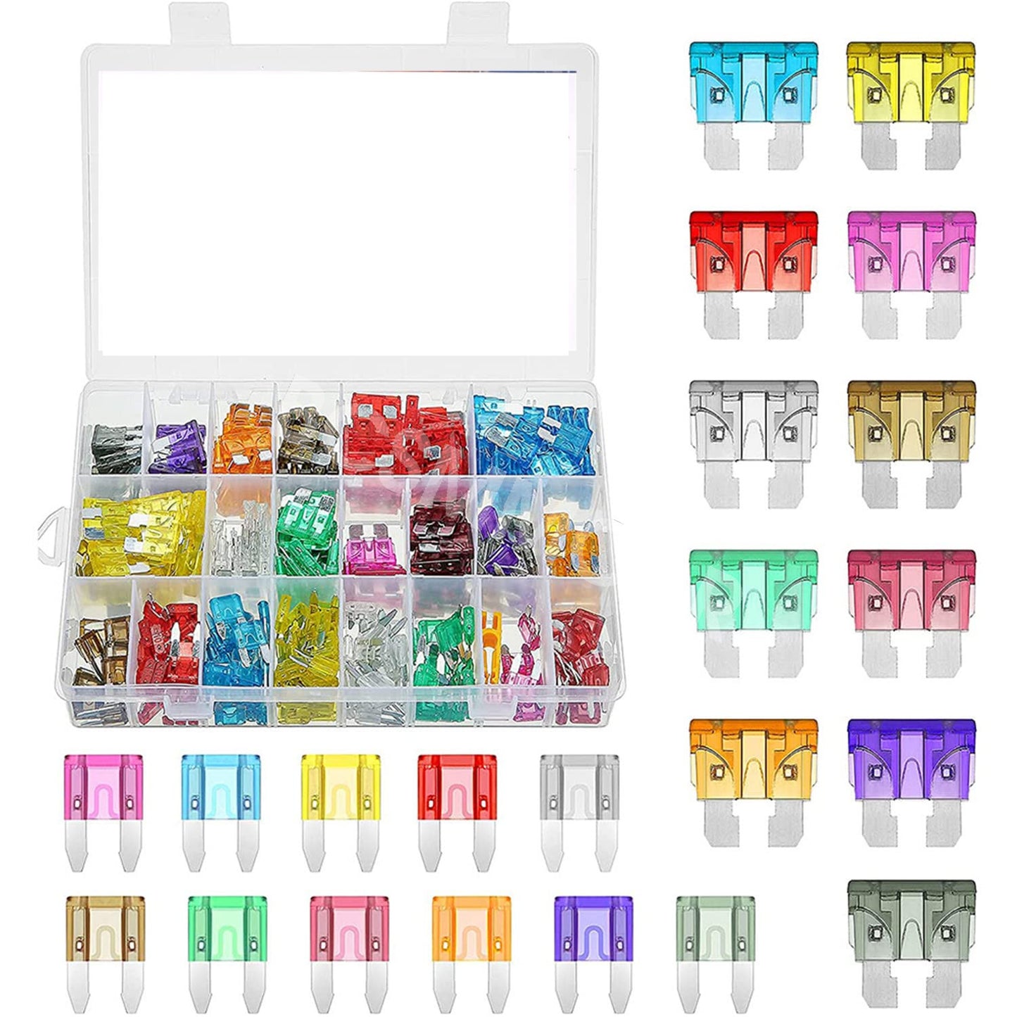 Auto Circuit Fuse Medium Small Blade Fuses Assortment Kit For Car Trucks Boat