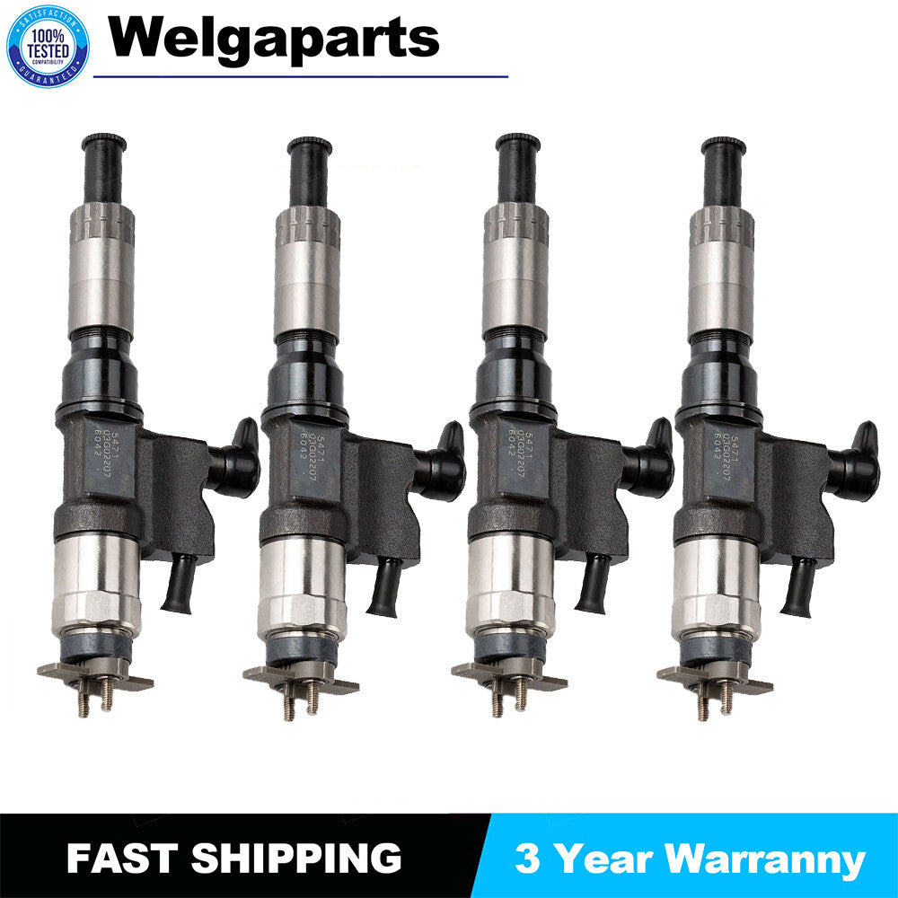 4 PCS Fuel Injectors 4HK1 FOR 2001-2007 for Isuzu NPR NPR-HD Diesel 095000-5471