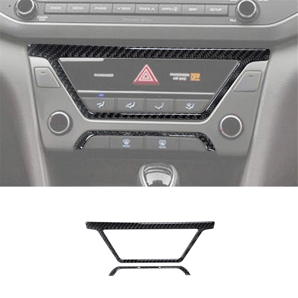 Carbon Fiber Interior Center Cosole Cover Trim for Hyundai for Elantra 2016-2018