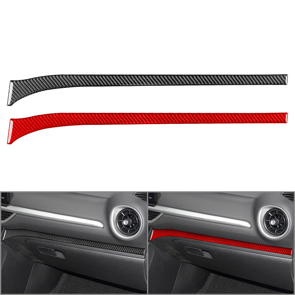 Carbon Fiber for Co -pilot Dashboard Panel Trim Strip for Kia Forte Cerato K3 2019-23