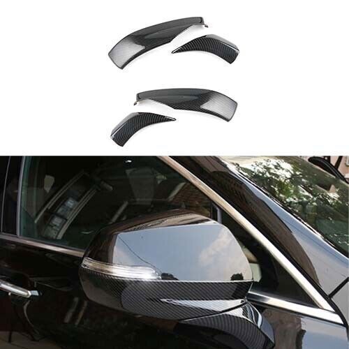 Carbon Fiber ABS 4P Strip Trim Outer Rear View Mirror For 2019-2023 for Cadillac XT4