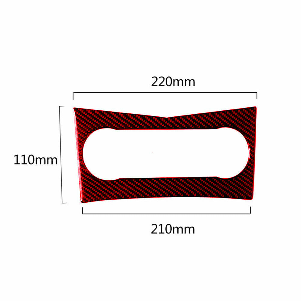 Red carbon fiber AC console interior trim for Mercedes-Benz C-Class W204 2007-10