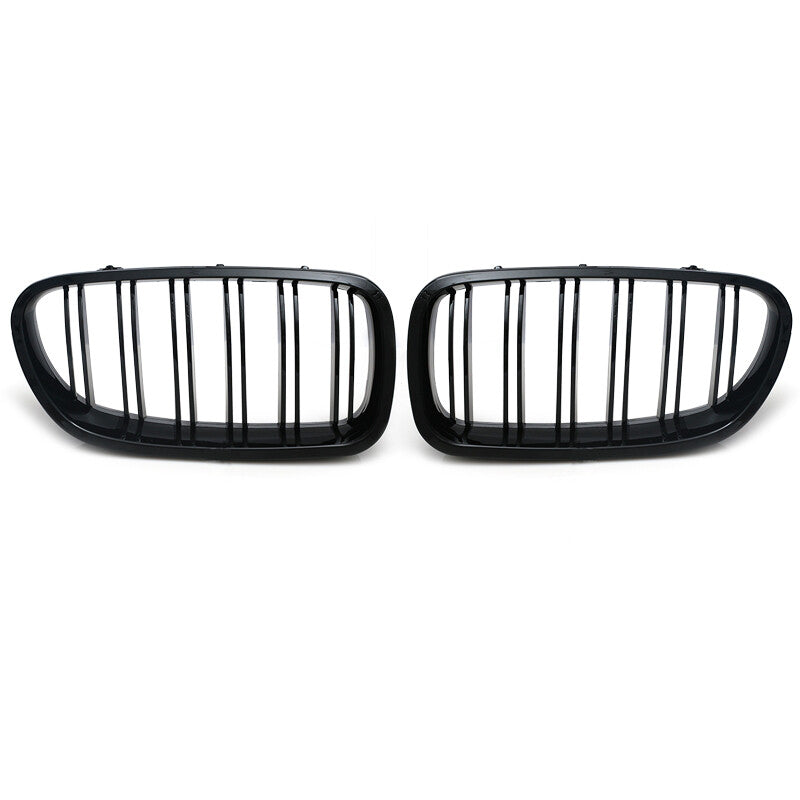 Pair Gloss Black Fit for BMW F10 F11 F18 M5 10-15 Front Kidney Grille Grill