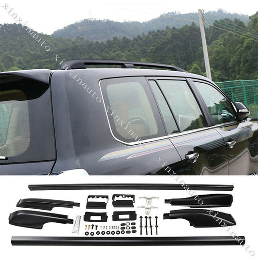 Black Aluminium Roof Rack Luggage Carrier for Toyota for Land Cruiser LC200 2008-21
