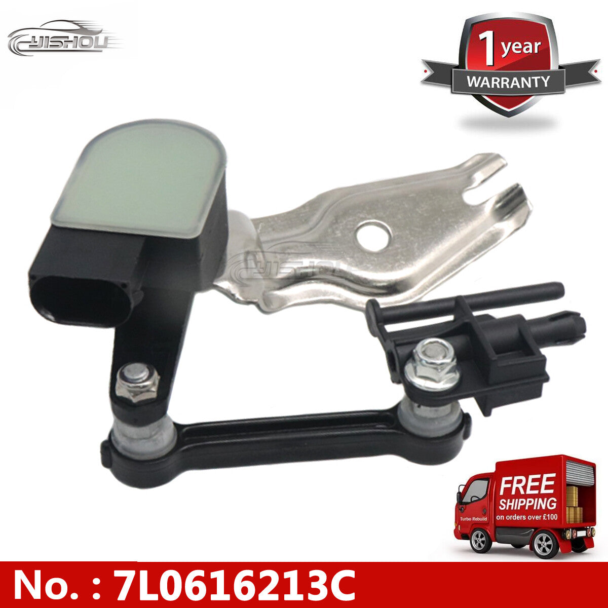 Front left headlight level sensor 7L0616213C is suitable for Audi Q7, for Porsche for Cayenne , and for Volkswagen .