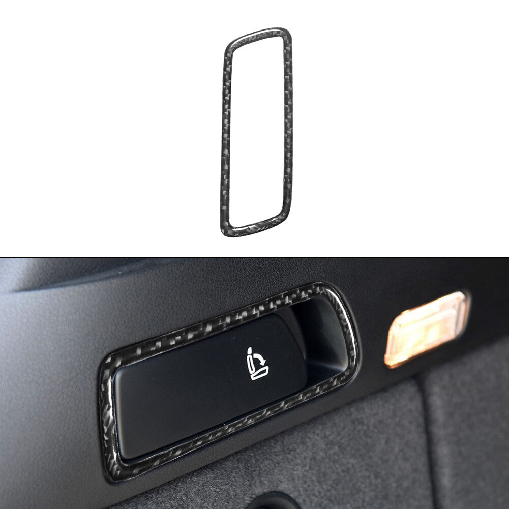 for Seat Button Frame Trim Cover Decor Carbon Fiber for Audi Q5 2009-2017