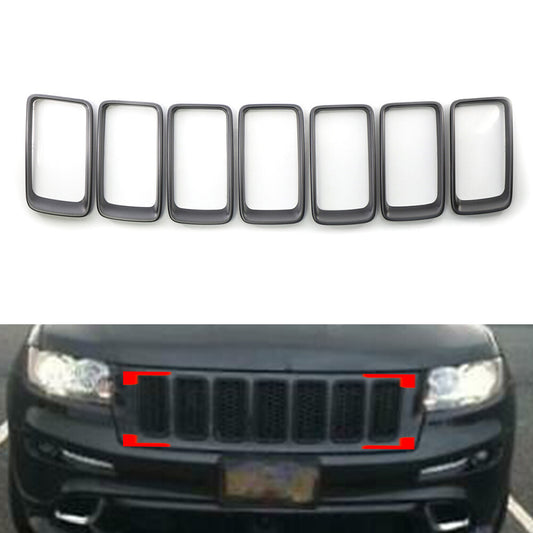 Front Bumper Center Mesh Grille Cover Trim Fit for Jeep Grand Cherokee 14-16