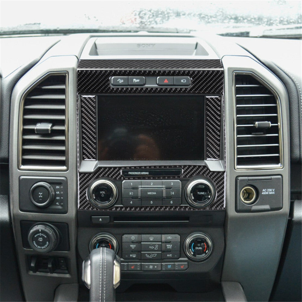 Carbon Interior 8 Display Screen Center Control Panel Trim Cover for Ford F-150