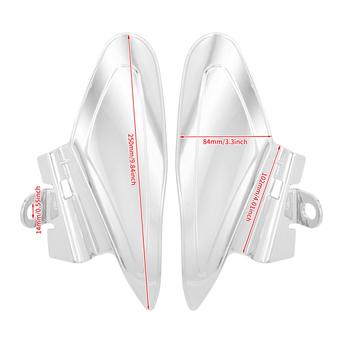 Chrome Reflective Saddle Heat Shields Fits For Indian Chief Roadmaster 2014-2022