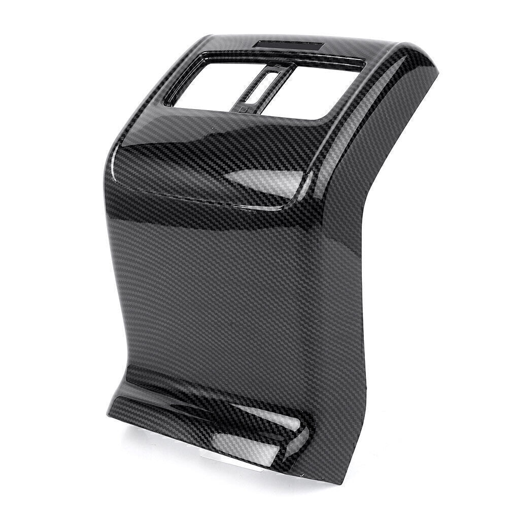 1xCarbon Fiber Rear Armrest Box Air Vent Outlet Cover Trim Fit 2018 for Honda Accord