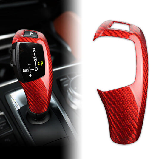 Gear Shift Knob Panel Red Carbon Fiber Style Cover for BMW F20 F30 F22 F32 X3 X4