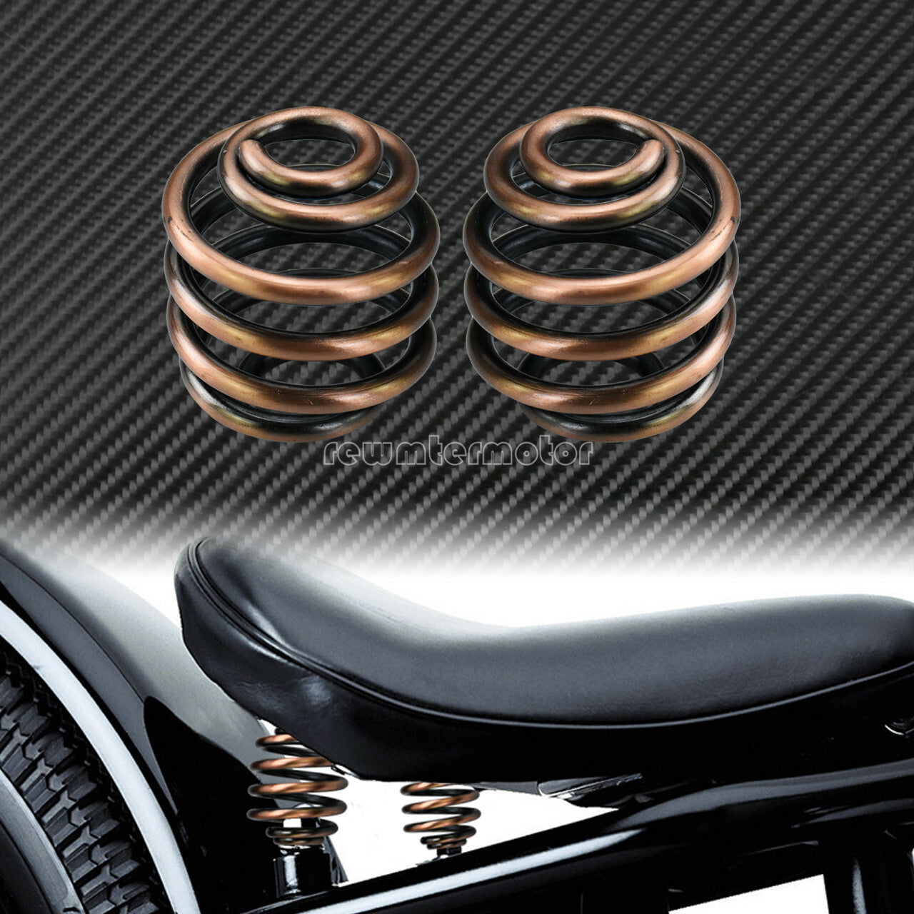 Motorcycle 2 Solo for Seat Spring Bracket Mount Bronze Fit for Harley Bobber XL883