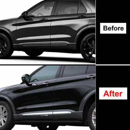2020-2023 for Ford Explorer Chromed ABS Car Body Door Side Molding Cover Trim 4P