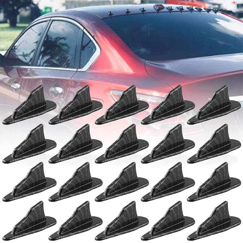 20-piece pack of car diffuser shark fin boiler roof wing air vortex generator carbon fiber