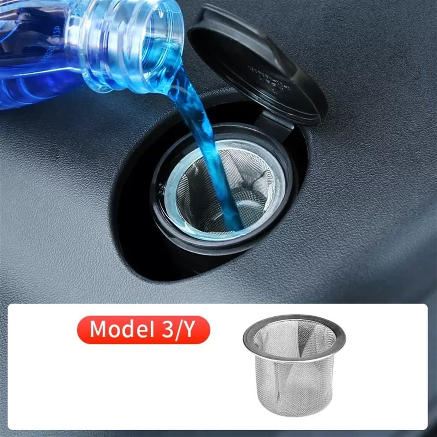 Durable Steel Wiper Filter for Tesla Model 3 Y Washer Fluid Tank Inlet Filter
