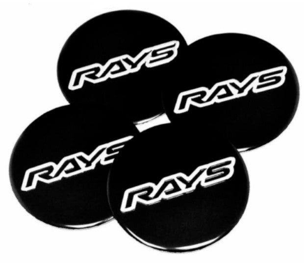 4-Piece Light Black Edge Sticker Wheel Center Sticker Rim Sticker 45mm