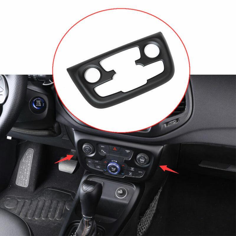 For 2017-2019 2020 for Jeep Compass Wood Grain Console AC Switch Control Panel Trim