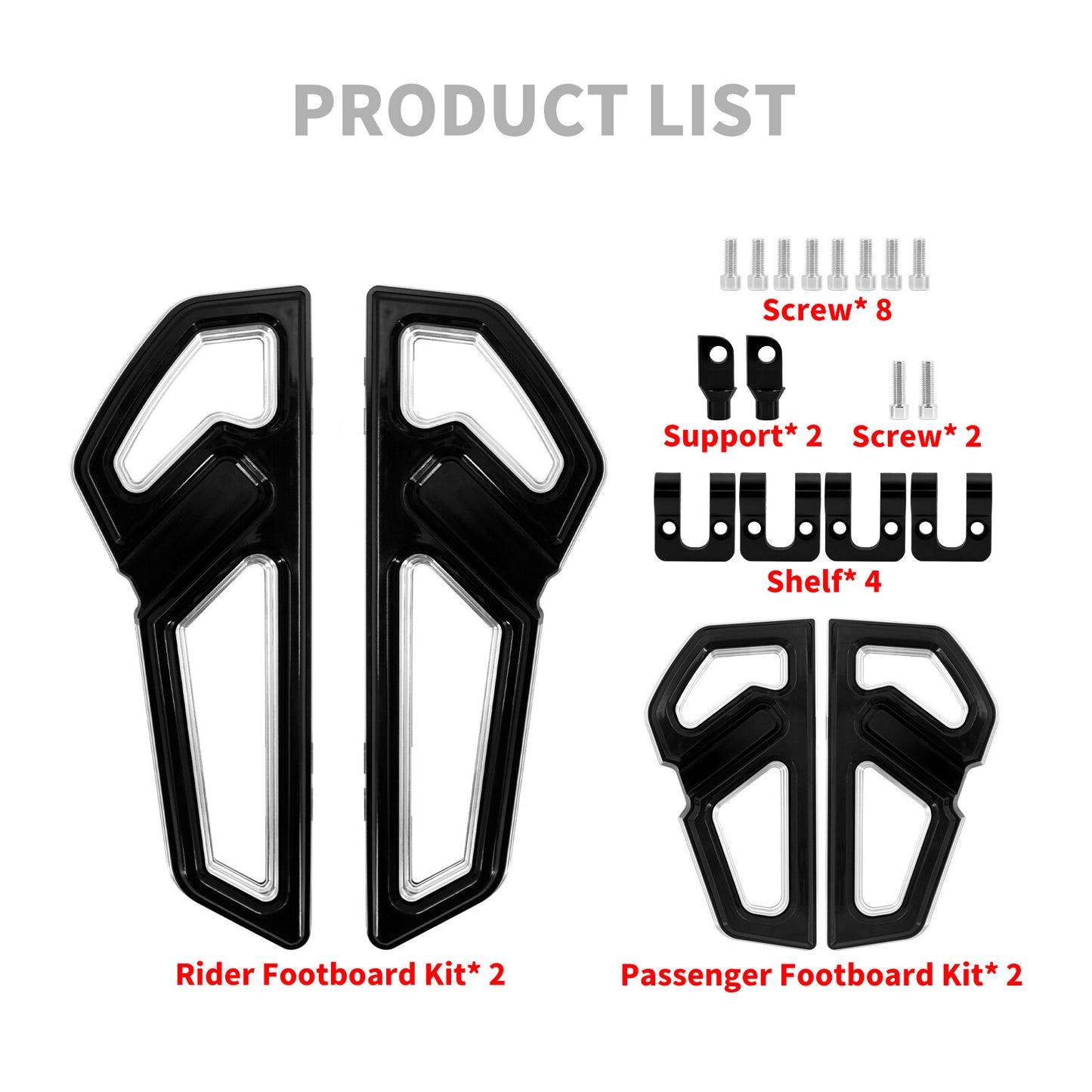 Driver Passenger Empire Floorboard Footboards Foot Peg for Harley Sportster Dyna