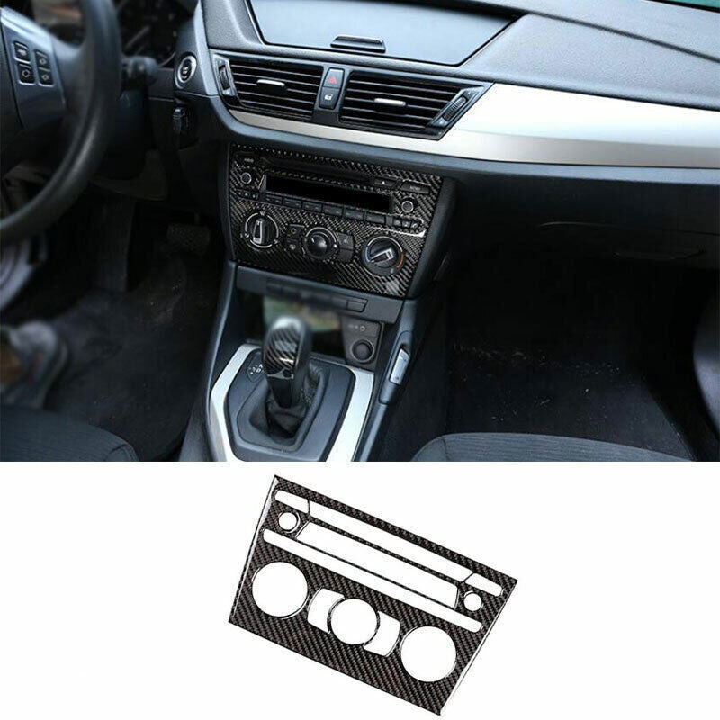 Real Carbon Fiber Central Console CD Switch Panel Trim for BMW X1 E84 2013-2015