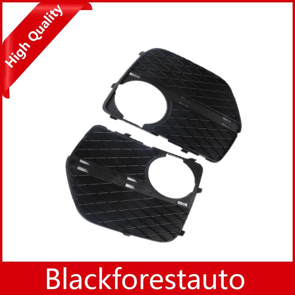 2pcs Front Bumper Fog Light Closed Grid Grilles for BMW X6 E71 2012-2014 LH + RH
