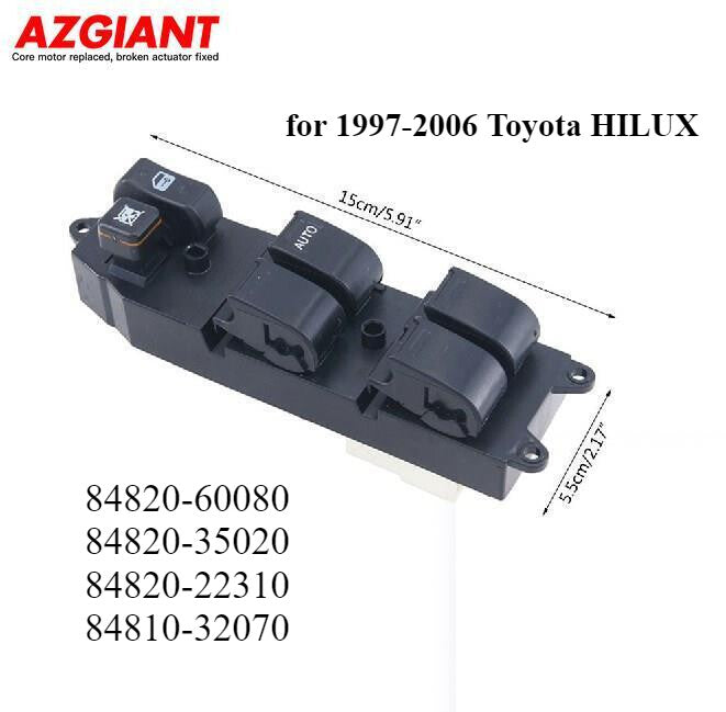 POWER WINDOW SWITCH FRONT RIGHT SIDE for 1997 - 2006 for Toyota HILUX