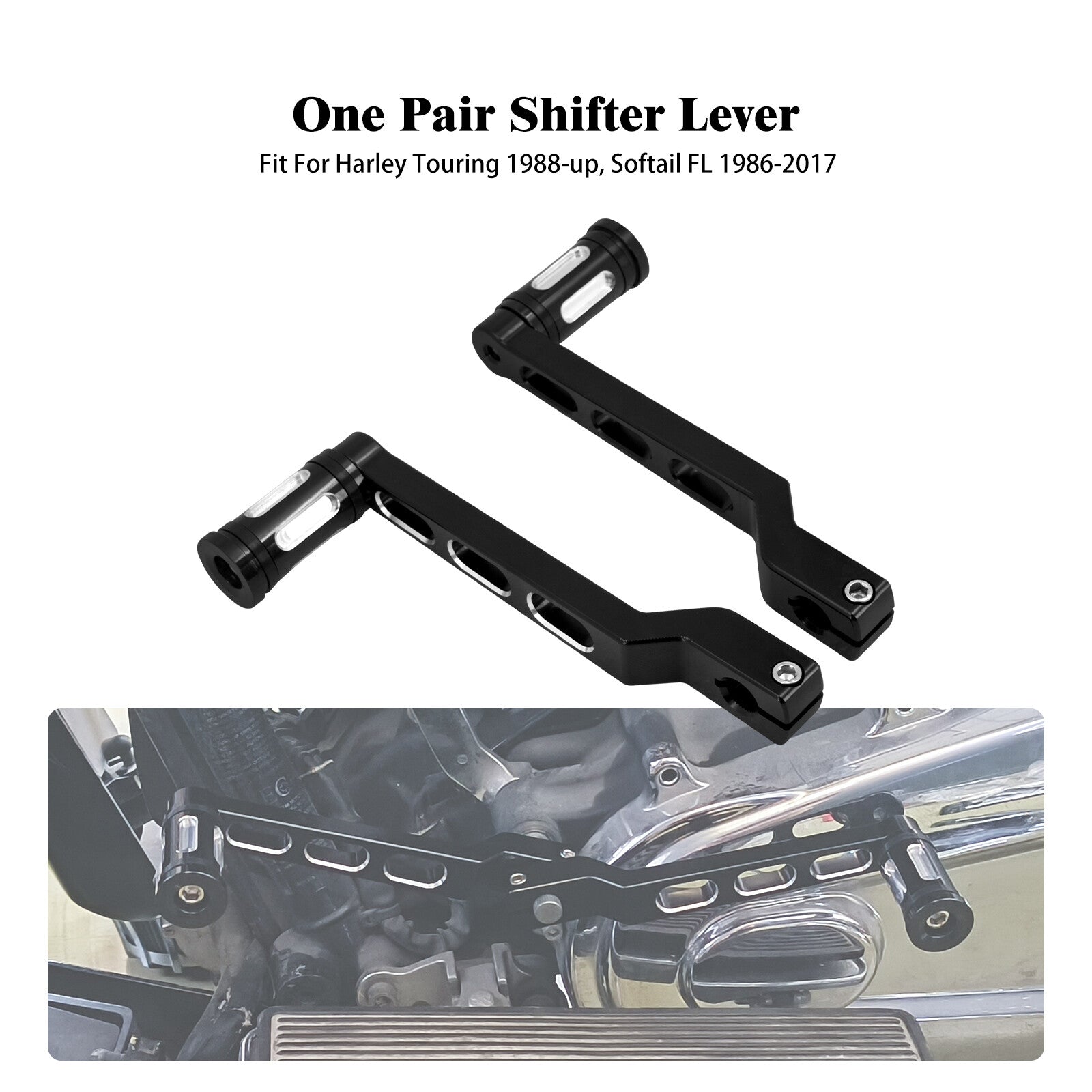 Shifter Peg w/ Heel Toe Shift Lever for Harley Softail Electra Road Glide 86-23