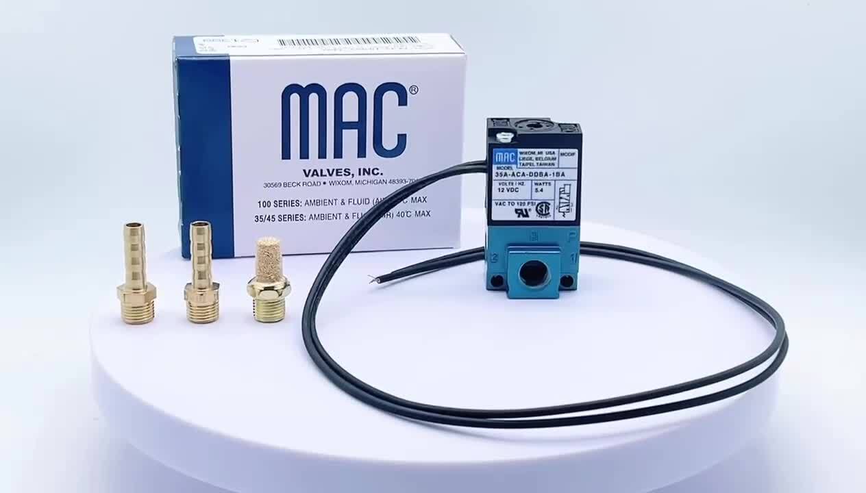 ECU 3Port 12V Electronic Boost Control Solenoid Valve W/ Brass Fittings PWM MAC