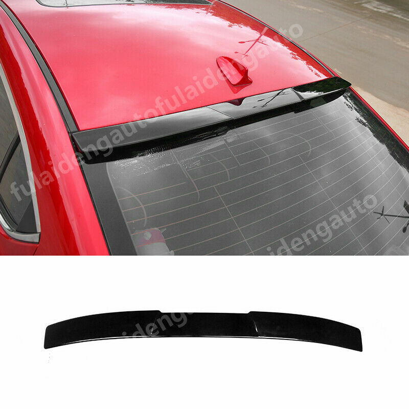 For Mazda3 Axela Sedan 2014-18 Glossy Black Rear Window Roof Spoiler Visor Wing