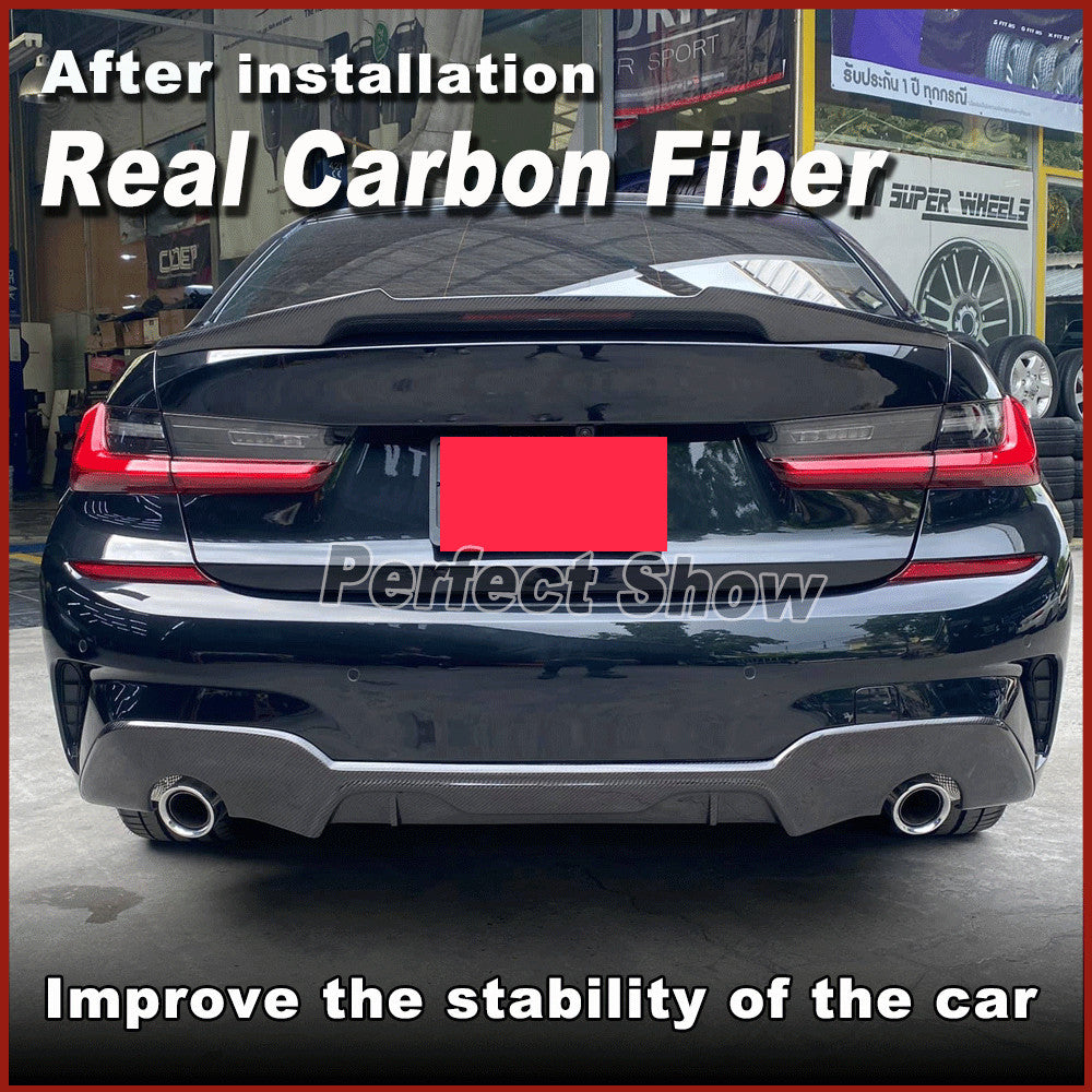 for BMW G20 320i M340i G80 M3 2019-2023 REAL CARBON Rear Trunk Spoiler Wing Lip