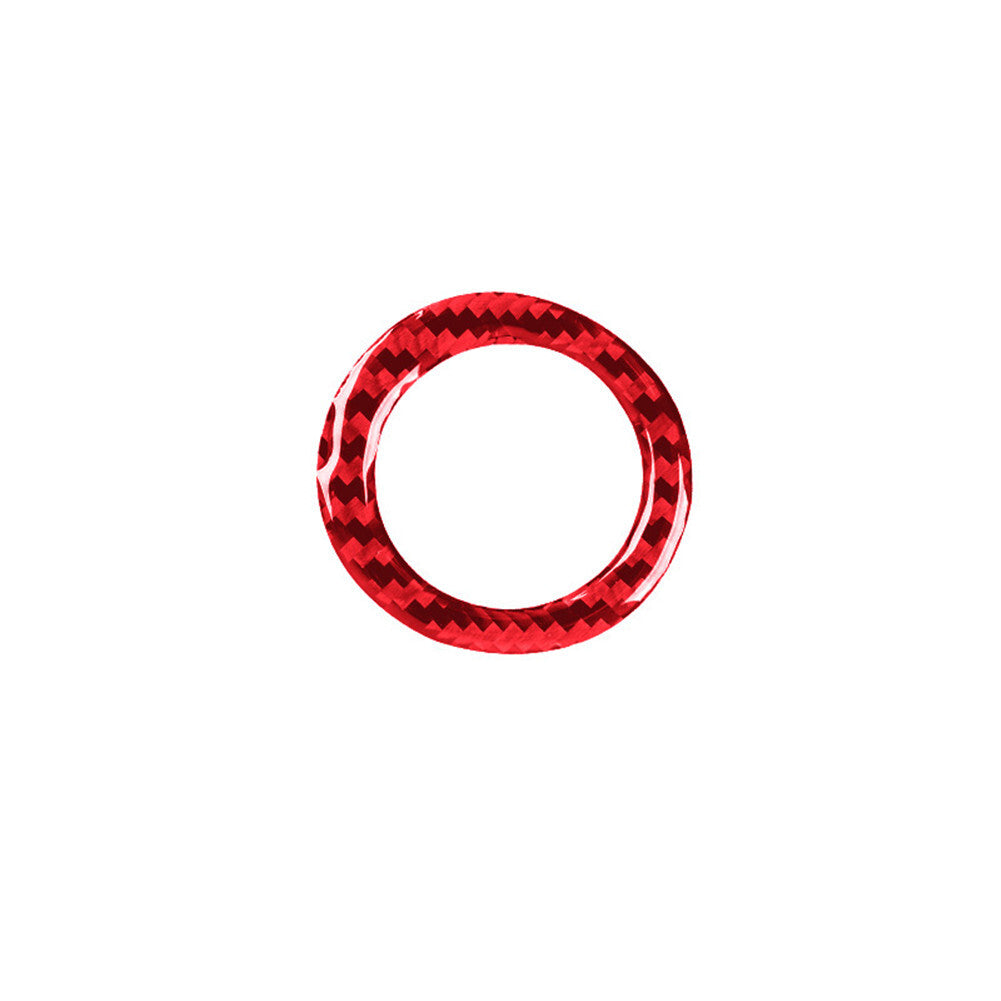 Red Carbon Fiber Interior Keyhole Frame Cover Trim for Toyota Highlander 2008-13