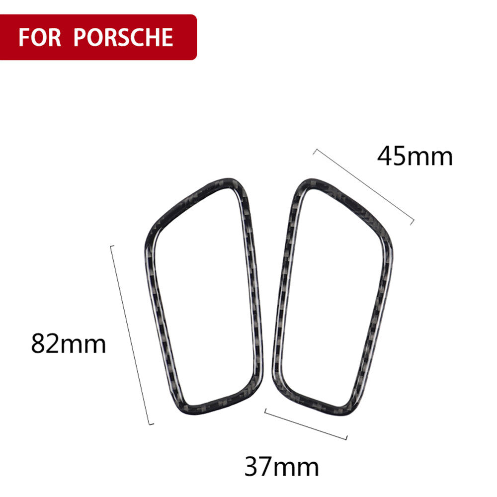 Carbon Fiber Front Center Air Vent Cover Trim Fit for Porsche Macan 2014-19
