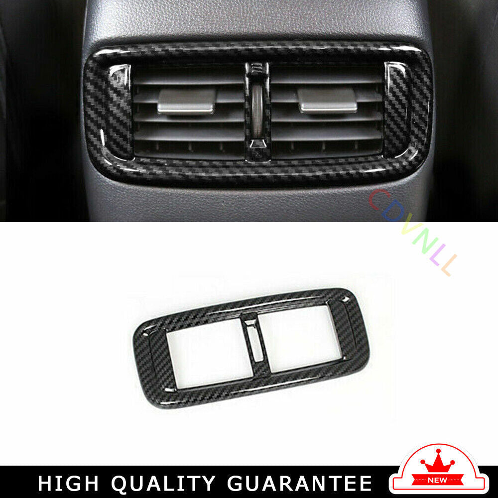 Rear Air Outlet Vent Frame Trim 1 for Honda CRV CR-V 2017-2022 ABS Carbon Fiber