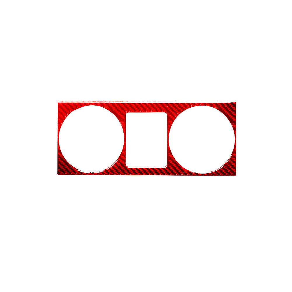 Red Carbon Fiber Center Air Vent Frame Trim for Jeep for Wrangler 2007-2010 Type A