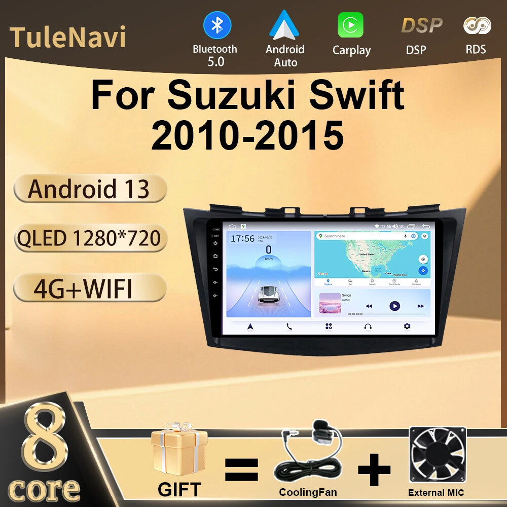 for SUZUKI Swift4 for Swift 4 2010-2015 Stereo CarPlay Car Radio GPS Player Screen