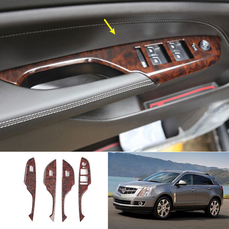 for Cadillac SRX 13-15 Agate Wood Grain Interior Decoration Full Set Cover Trim