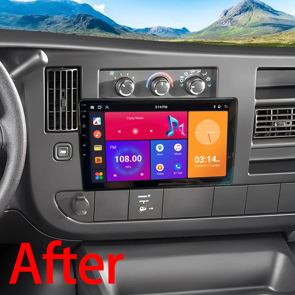 for Chevrolet Express Van 2008-2011 10 Carplay Android Car Stereo Radio Screen
