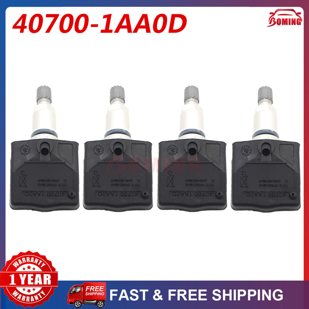 4PCS 40700-1AA0D TPMS TIRE PRESSURE SENSOR for Nissan Titan Pathfinder Murano