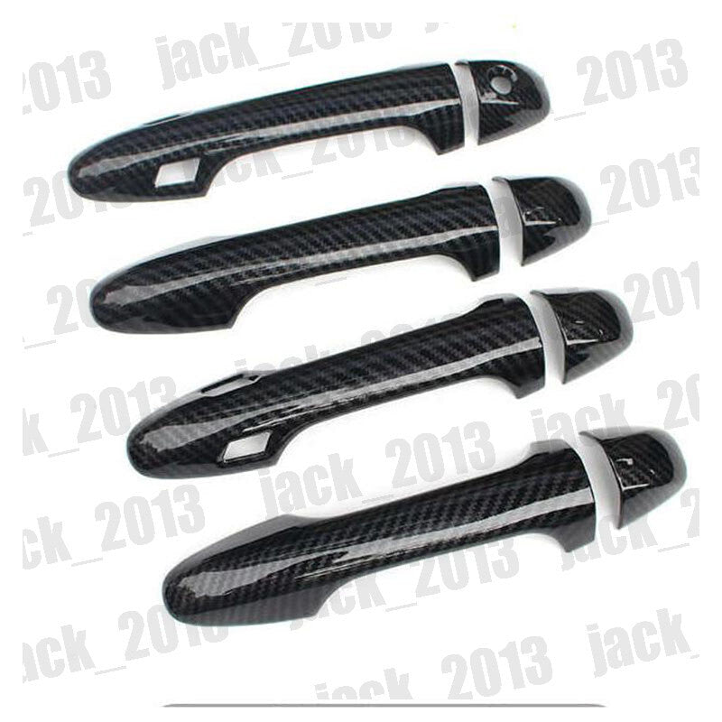 Carbon Fibre Door Handle Cover Trim for Smart holes For 2015-2019 for Toyota Highlander