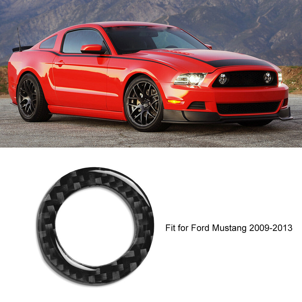 New Carbon Fiber Interior Ignition Keyhole Button Cover Fits For