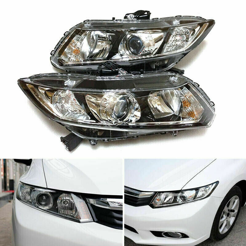 for Honda for Civic 2012-2015 Factory Style Front Halogen Lamp Headlights Assembly2