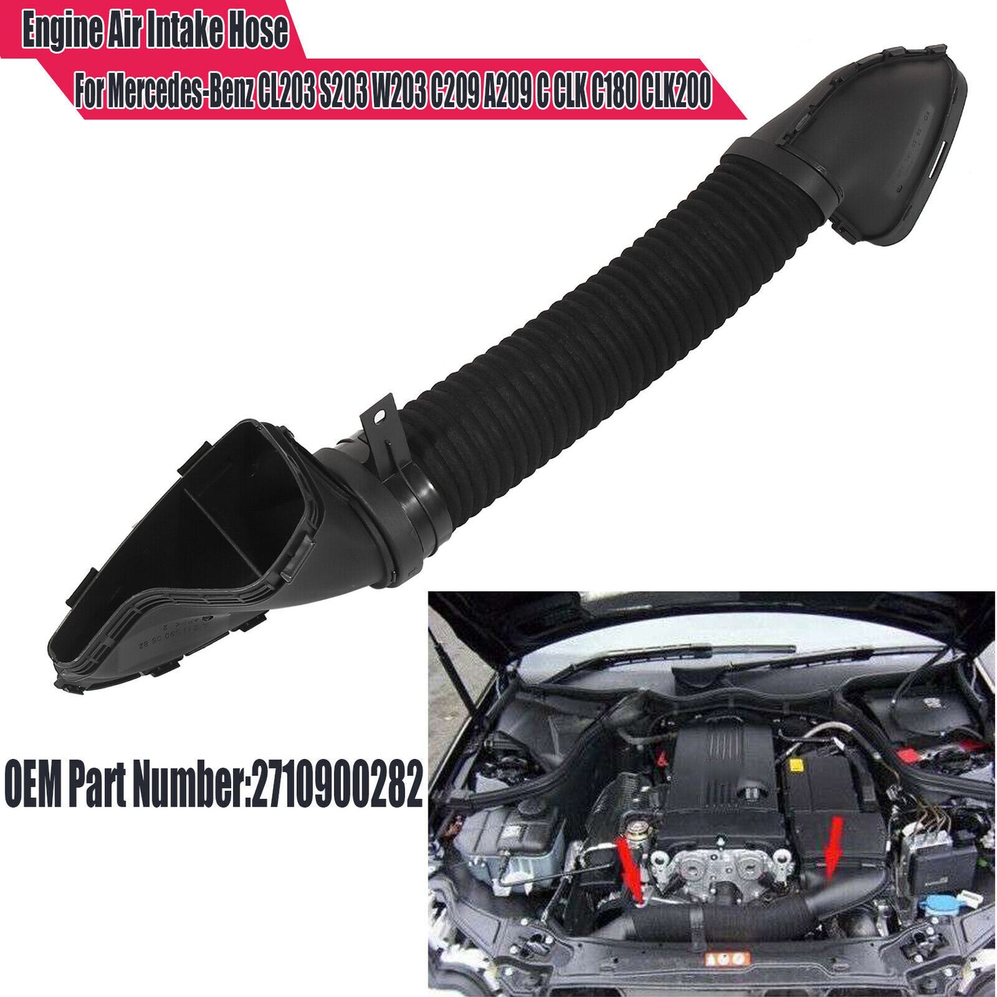 AIR INTAKE HOSE PIPE for MERCEDES C CLC CLK C CLASS T MODEL S203 W203 2710900282